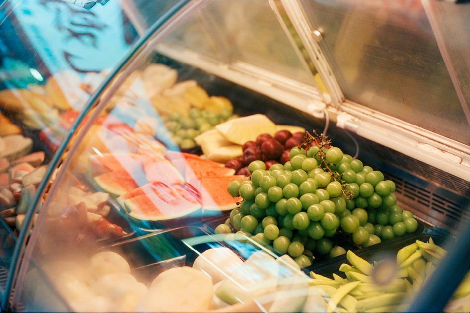 King's Supermarkets healthy produce section with wellness blogger